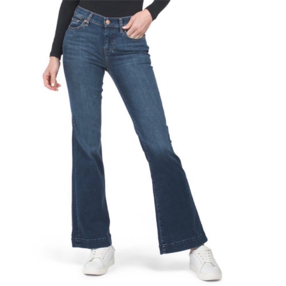 7 For All Mankind Tailorless Dojo Jeans Size 25 NWT Trousers 7FAMK Golden pocket - Picture 5 of 7